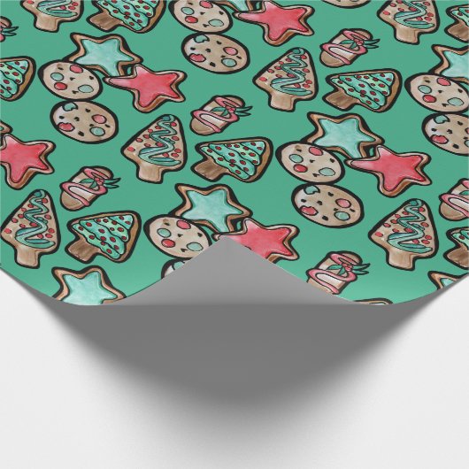 Weihnachtskekse Geschenkpapier (Ecke)