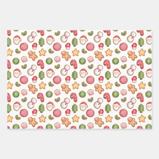 Weihnachtskekse Geschenkpapier Set (Vorderseite)