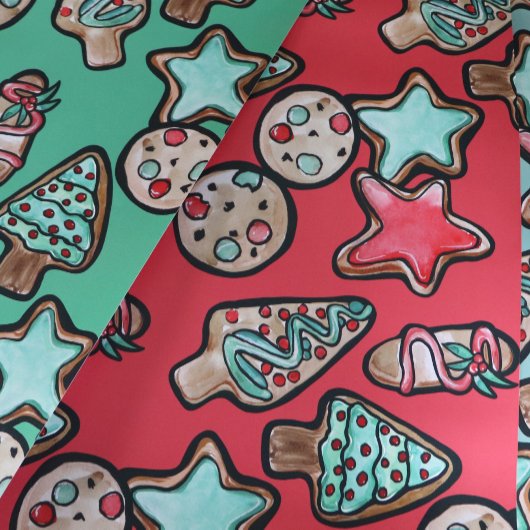 Weihnachtskekse Geschenkpapier Set