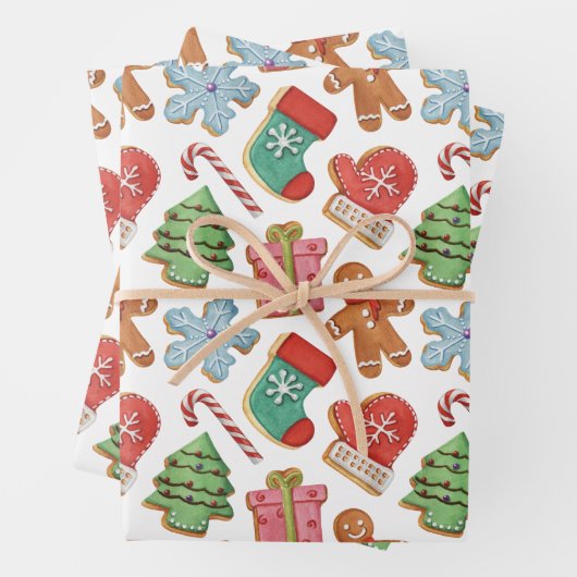 Weihnachtskekse Geschenkpapier Set (Beispiel)