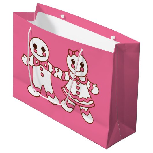 Weihnachtskekse Geschenktasche Große Geschenktüte (Vorderseite Schrägansicht)