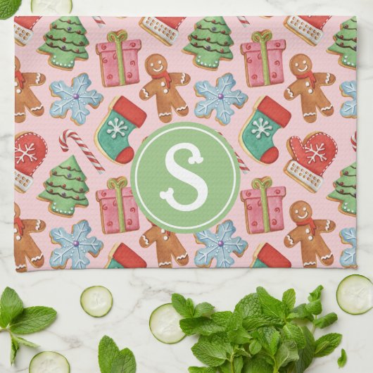Weihnachtskekse Geschirrtuch (Gefaltet)