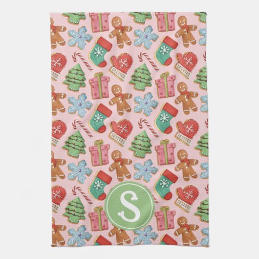 Weihnachtskekse Geschirrtuch (Vertikal)