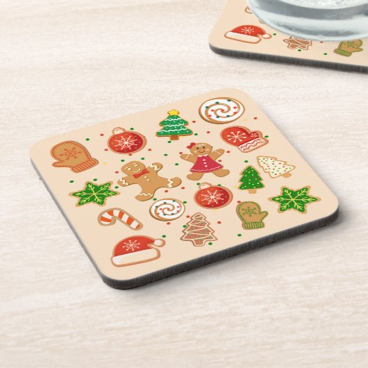 Weihnachtskekse Getränkeuntersetzer (Linke Seite)