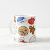 Weihnachtskekse Gingerbread Man Name in Schwarz Kaffeetasse (Vorderseite Links)
