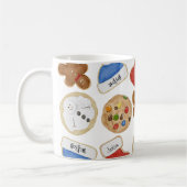 Weihnachtskekse Gingerbread Man Name in Schwarz Kaffeetasse (Links)