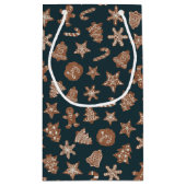 Weihnachtskekse Grün Kleine Geschenktüte (Rückseite)