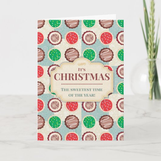 Weihnachtskekse "hausgemacht" backen feiertagskarte (Vorderseite)