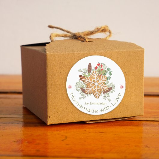 Weihnachtskekse hausgemachte Liebe Etiketten