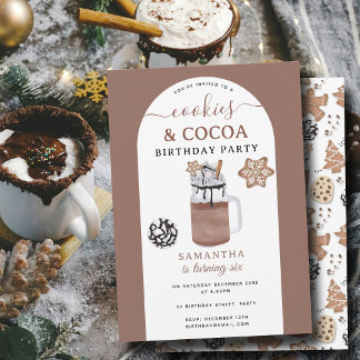 Weihnachtskekse & heiße Schokolade Kinder Winter G Einladung