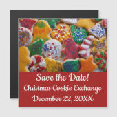 Weihnachtskekse ich farbenfrohe Ferien Save the Da Magnetkarte (Vorne/Hinten)