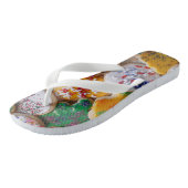 Weihnachtskekse ich farbenfrohe Weihnachtsgebäck Badesandalen (Schrägansicht)