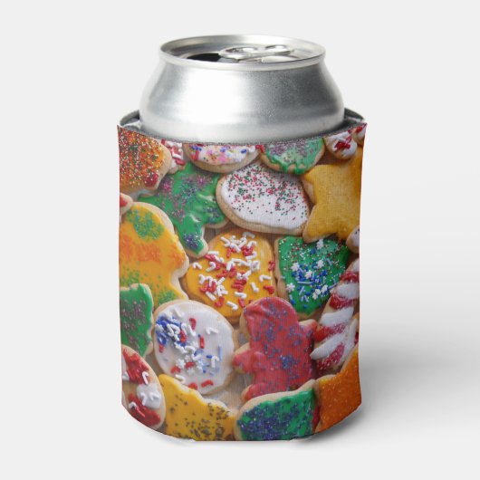 Weihnachtskekse ich farbenfrohe Weihnachtsgebäck Dosenkühler (Kanne Vorderseite)