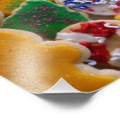 Weihnachtskekse ich farbenfrohe Weihnachtsgebäck Fotodruck (Ecke)