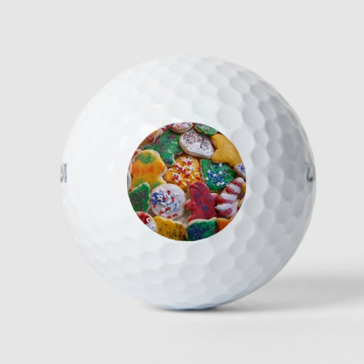 Weihnachtskekse ich farbenfrohe Weihnachtsgebäck Golfball (Vorderseite)