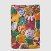 Weihnachtskekse ich farbenfrohe Weihnachtsgebäck Golfhandtuch (Vorderseite)