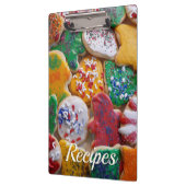 Weihnachtskekse ich farbenfrohe Weihnachtsgebäck Klemmbrett (Links)