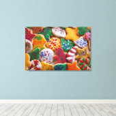 Weihnachtskekse ich farbenfrohe Weihnachtsgebäck Leinwanddruck (Insitu (Holzboden))