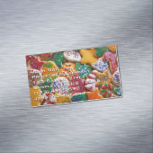 Weihnachtskekse ich farbenfrohe Weihnachtsgebäck Magnetische Visitenkarte (Beispiel)