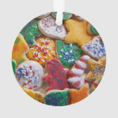 Weihnachtskekse ich farbenfrohe Weihnachtsgebäck Ornament (Rückseite)