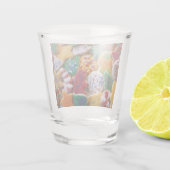 Weihnachtskekse ich farbenfrohe Weihnachtsgebäck Schnapsglas (Rückseite)