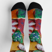 Weihnachtskekse ich farbenfrohe Weihnachtsgebäck Socken (Oben)