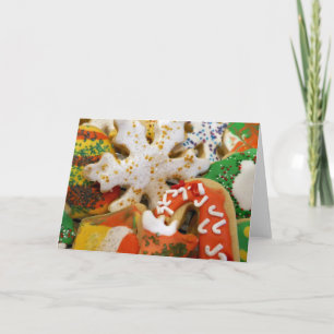 Weihnachtskekse II Farbenfrohe Feiertage Backen Feiertagskarte