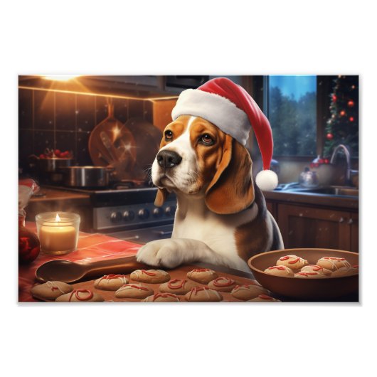 Weihnachtskekse im Beagle Feiertag Fotodruck (Vorne)