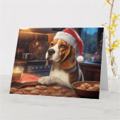 Weihnachtskekse im Beagle Feiertag Karte (Gelbe Blume)