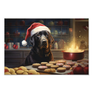 Weihnachtskekse im Black Lab Feiertag Fotodruck