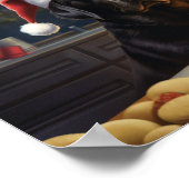 Weihnachtskekse im Black Lab Feiertag Poster (Ecke)