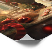 Weihnachtskekse im Mops Feiertag Poster (Ecke)