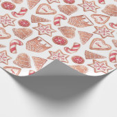 Weihnachtskekse im Wasser Muster Weihnachten Geschenkpapier (Ecke)