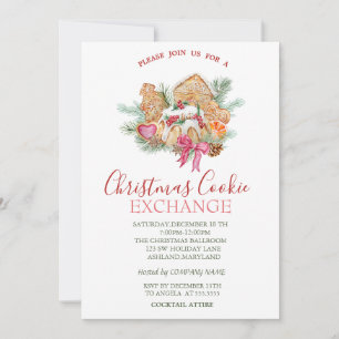 Weihnachtskekse im Wasser Sterne Grün Weihnachten Einladung