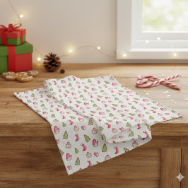 Weihnachtskekse in Aquarellen Feiertag Niedlich Geschirrtuch