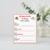 Weihnachtskekse in Aquarellen tauschen Stimmzettel (Stehend Vorderseite)