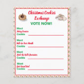 Weihnachtskekse in Aquarellen tauschen Stimmzettel (Vorderseite)
