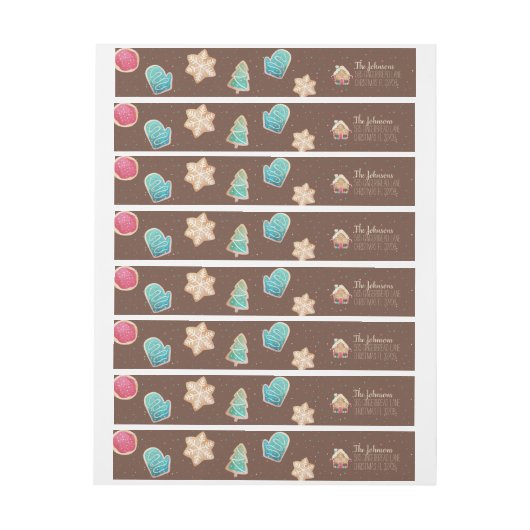 Weihnachtskekse in festem Aquarell Schokolade (Bogen)