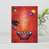 Weihnachtskekse in Form von Bowlingstern Einladung (Stehend Vorderseite)