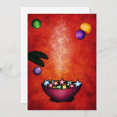 Weihnachtskekse in Form von Bowlingstern Einladung (Vorne/Hinten)