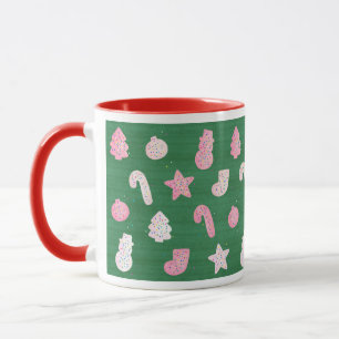 Weihnachtskekse in Grün Tasse