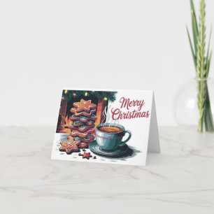Weihnachtskekse & Kaffee, Kakao-Karten Feiertagskarte