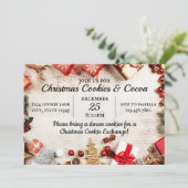 Weihnachtskekse & Kakao-Winter Einladung (Stehend Vorderseite)