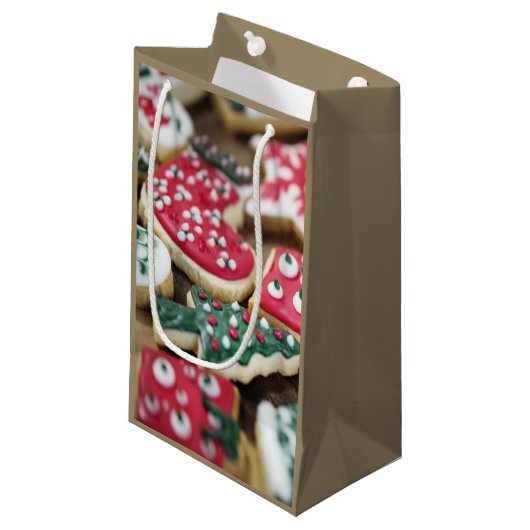 Weihnachtskekse Kleine Geschenktüte (Vorderseite Schrägansicht)