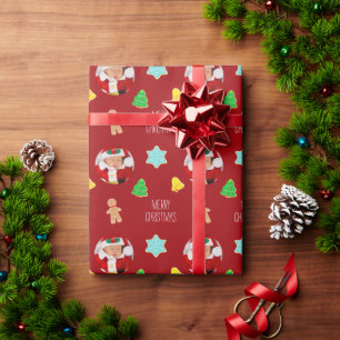 Weihnachtskekse Kundenspezifisches Foto Geschenkpapier