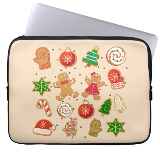 Weihnachtskekse Laptopschutzhülle (Vorderseite)