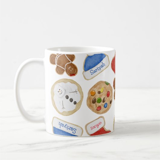 Weihnachtskekse Lebkuchen Individuelle Name Kaffeetasse (Links)
