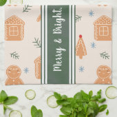 Weihnachtskekse Lebkuchen Mann Personalisiert Geschirrtuch (Gefaltet)