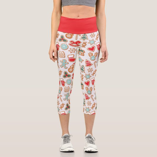 Weihnachtskekse Lebkuchen Urlaub Capri Leggings (Vorderseite)