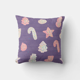 Weihnachtskekse Lila Kissen